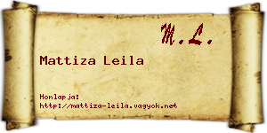 Mattiza Leila névjegykártya
